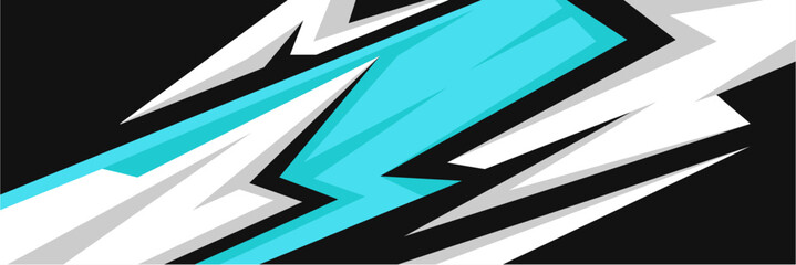 Vector car sticker wrap design. Graphic abstract line racing background kit design for vehicles, race cars, rallies, adventures, and liveries. © deni