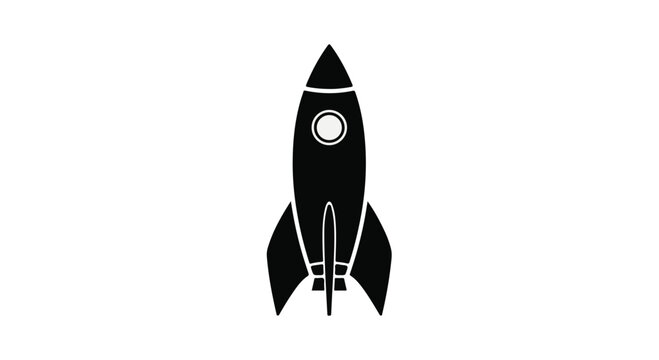 rocket on white background