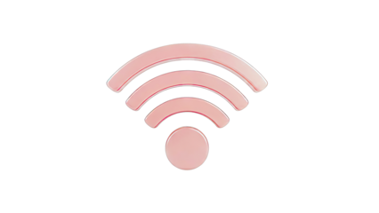 Red 3D Wi-Fi Symbol Icon