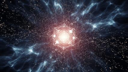 Central Bright Node in Network Galaxy