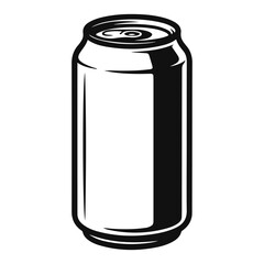 Beer can silhouette vector design