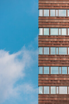 Modern Copper Facade Against Blue Sky