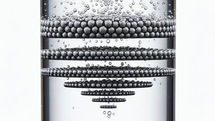 Water Glass with Rising Bubbles