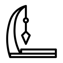 foucault pendulum line icon