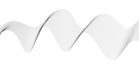 abstract creative minimalist thin line wave design for card, poster, background.