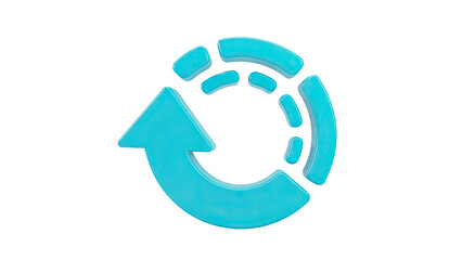 Cyan Arrow Circle Icon