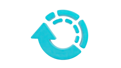 Cyan Arrow Circle Icon