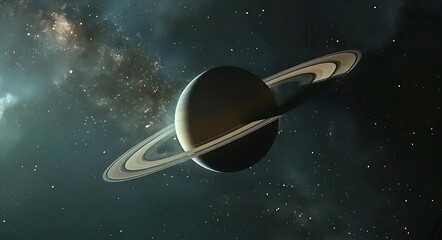 A stunning image of the planet Saturn in our solar system