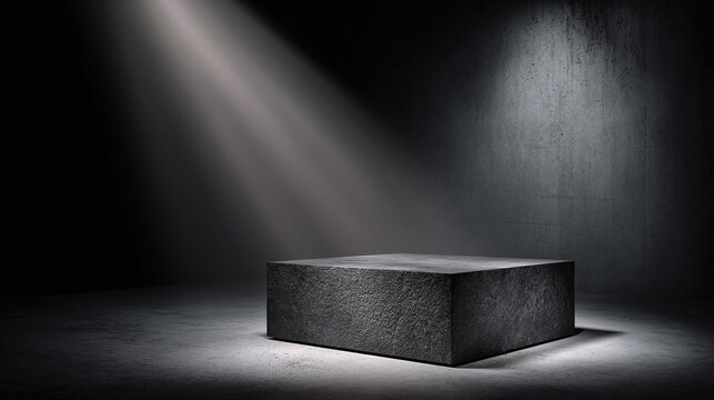 An empty presentation stage under the spotlight, ready for any showcase 
