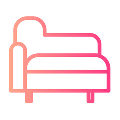 chaise longue gradient icon