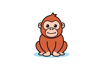 Orangutan Cartoon Illustration