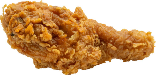 crispy fried chicken drumstick isolated on white background