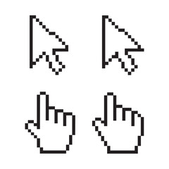Cursor Icon Set Pixel Mouse Pointer Design