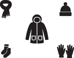 winter cloth icon art illustrator