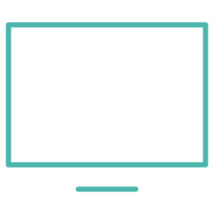 Obraz premium Flat Colored Screen Icon for Display Device