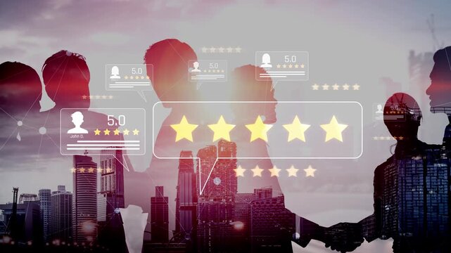 Customer centric review and rating system support product review, digital rating concept, and customer give good trust by visualizing people choice through stars and feedback content technology Marrow