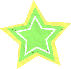 Obraz premium Star Scribble Cutout, Ransom Paper Texture Cutout Element