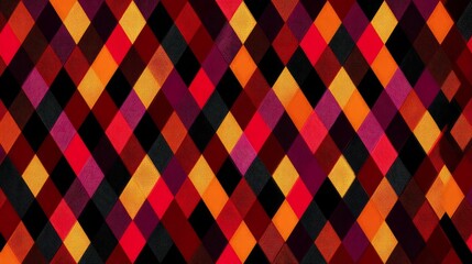 Classic argyle geometric rhombus pattern with repeating diamond shapes, elegant harlequin check design suitable for textile fabric, clothing, sweaters, web backgrounds, wrapping paper, invitations, an
