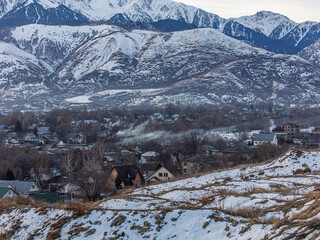 winter landscape in the mountains