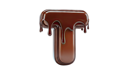 Chocolate Letter T Dripping