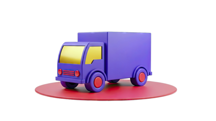 3D Cartoon Delivery Truck
