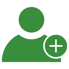 Obraz premium Flat Colored User Add Icon for Account Profile