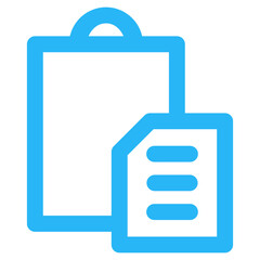 Obraz premium Flat Colored Paste Icon for File Duplication