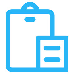 Fototapeta premium Flat Colored Paste Icon for File Duplication