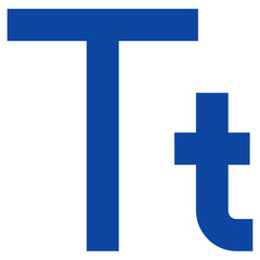 Obraz premium Flat Colored Font Size Icon for Typography Settings