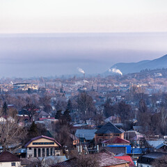 view of the city from the hill