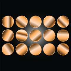 A group of three fresh organic brown chicken eggs in a row with white shells are isolated on a black background as raw protein ingredients for a healthy breakfast meal