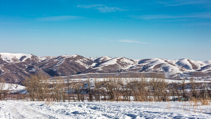 winter landscape in the mountains
