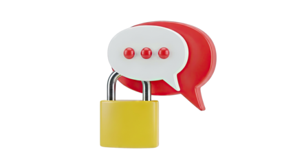 Locked Chat Bubble Icon