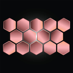 Seamless vector background with a 3d geometric hexagon honeycomb pattern featuring a metallic mesh texture and technical grid design for a modern business wallpaper backdrop