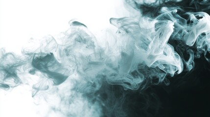 Abstract swirling white smoke on a soft gradient background creating a mystical and ethereal atmosphere for artistic and creative design projects