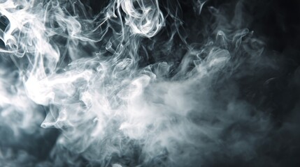 Abstract swirling white smoke on a soft gradient background creating a mystical and ethereal atmosphere for artistic and creative design projects