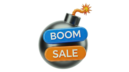 Boom Sale Bomb Graphic
