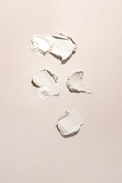 Artful Arrangement of White Clay on a Light Surface