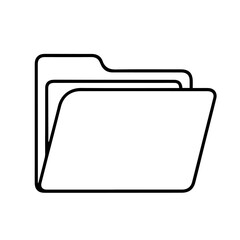 Folder with document icon in business briefcase style