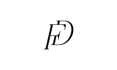 FD initial letters logo or FD monogram