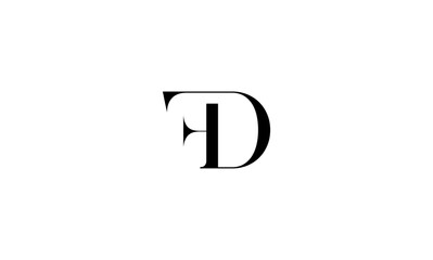 FD initial letters logo or FD monogram