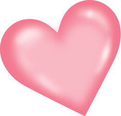 pink 3d heart isolated on white background, heart, love, valentine, symbol, romance, day, 3d, romantic, passion, shape, illustration