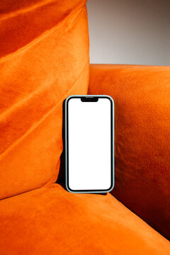 Mockup smartphone with activated display