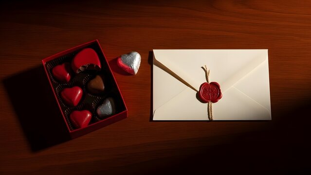 Romantic Love Letter and Heart Chocolates Gift