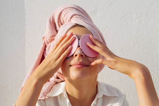 A pre-teen stuck many pimple patches in the shape of colorful stars