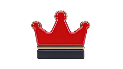 Red and Gold Crown Icon