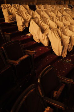 Covered and Damaged seats in Dim Light
