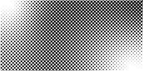 Halftone black and white dotted pattern with classic print style dot distribution ideal for modern graphic design backgrounds editorial layouts posters and timeless visual communication projects