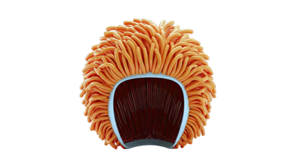 Orange mop head detail with dark interior