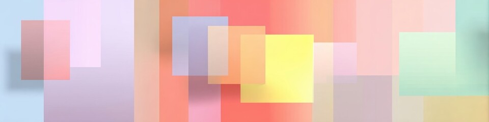 Vibrant Abstract Color Blocks with Soft Transparency Effect